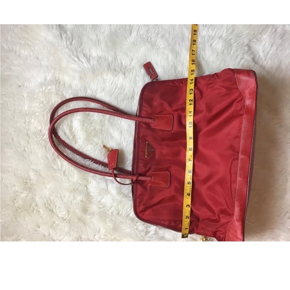 Prada red nylon/shoulder bag - Picture 7 of 10
